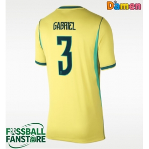 Brasilien Gabriel Magalhaes #3 Replik Heimtrikot Damen WM 2026 Kurzarm